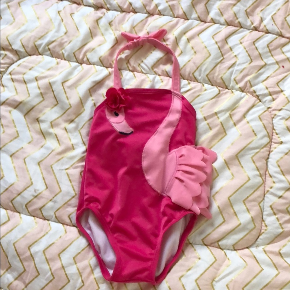 ADORABLE Gymboree flamingo swimsuit 12-18m
